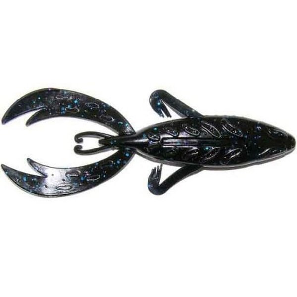 Big Bite Baits 4-Inch Rojas Fighting Frog Lures-Pack of 7 (Black Blue Flake/Sapphire Laminate)