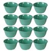 TrueCraftware- 7 oz Bouillon Cup Green Color Melamine Set of 12- Dishwasher Safe Break-Resistant Reusable Bowls Serving Soup Bowl Broth Cups Soup Bowls Ice Cream Dipping Sauce