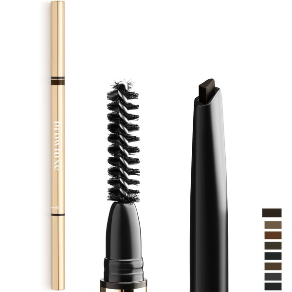 Browluxe Ultra Precise Eyebrow Pencil Waterproof, Long Lasting Brow Pencil with Castor Oil In Shade Cocoa