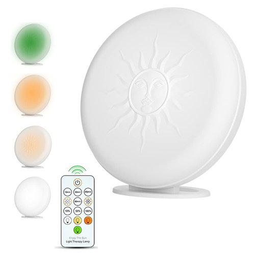 Blancka Light Therapy Lamp Emits 12000 lux, Migraine Relief Green Lamp, 520nm Narrow Band LED Light, 4 Colors, Adjustable Brightness, Enjoy Sunlight and at Home Office