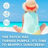 24 Pcs White UV Stickers for Sunscreen, Waterproof Changes Color UV Detection Stickers, Sun Cream Stickers to Reapply,UV Detection Reminder UV Patch for Kids Adults Waterproof Patches,Face