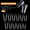 504PCS Duck Nail Tips Full Cover, Clear Duck Fan Flare Nail Tips for Acrylic Nails Professional, Extra Long Duck Nails Press On Duck Feet Style Curved Wide French False Nail for Nail Salon 12 Sizes