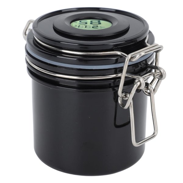 shenruifa Eyelash Glue Storage Jar 250ml Thermometer Hygrometer Lash Extension Glue Storage Container (black)
