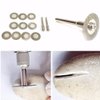 Diamond Cutting Wheel Cut Off Discs Coated Rotary Tools W/Mandrel 40mm for Dremel by YEEZUGO