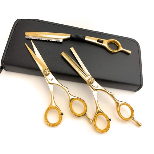 5.5"Professional Razor Edge Hair Cutting Scissors Shears Hairdressing Scissors Barber Shears Set