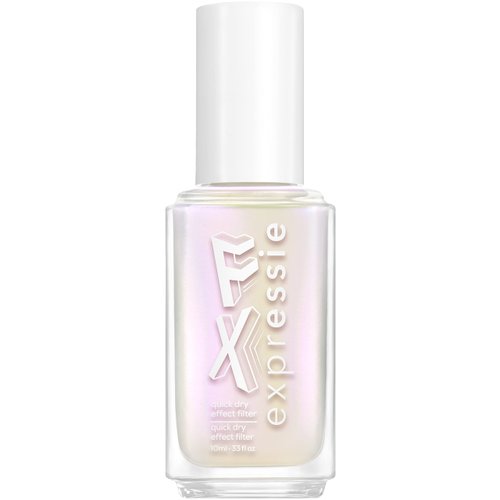essie exprEssie quick dry nail polish, vegan formula, pearl finish top coat, Iced Out Fx Filter, 0.33 fl oz