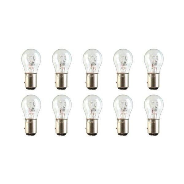 CEC Industries #2057LL Long Life Bulbs, 12.8/14 V, 26.88/6.72 W, BAY15d Base, S-8 shape (Box of 10)