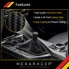 Mega Racer 7 cm Real Carbon Fiber Shift Knob - for Buttonless Automatic & 4, 5 and 6 Speed Manual Transmission Vehicles, 100% Carbon Fiber & Aluminum Alloy, Interior Automotive Replacement Parts, 1 Pc