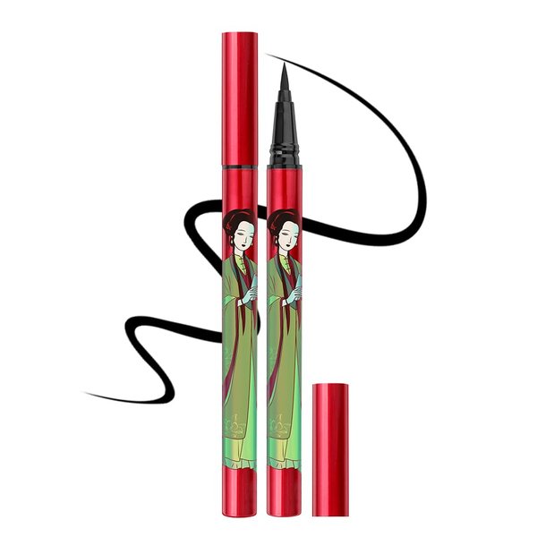 LUOZI Waterproof Eyeliner Does not Smudge, Long-lasting Soft Hair, Quick-drying, Fine-grained Head (Black+Brown)
