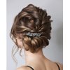 E EMZHOLE Hair Barrettes for Women, Light Grey Flower Design Rhinestone and Imitation Pearls Elegant Retro Hair Clip for Womens Hair Accessoires