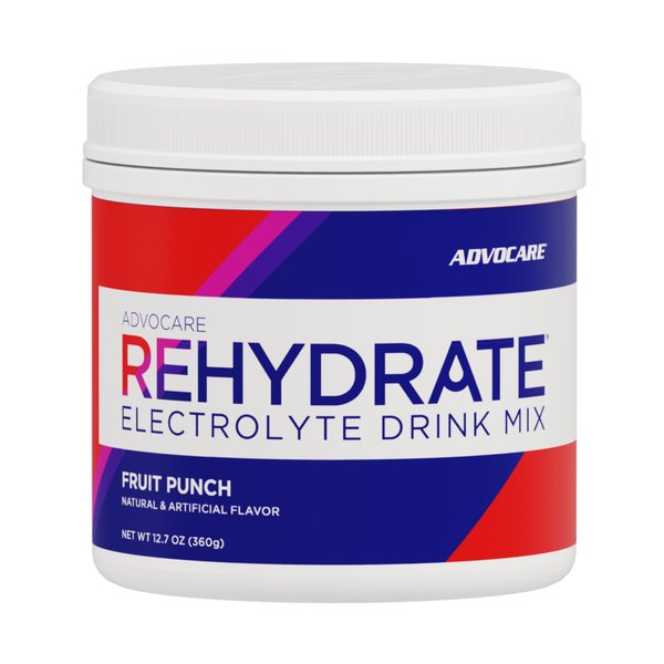 AdvoCare Rehydrate Electrolyte Drink Mix - Hydration & Recovery Drink with Sodium, Potassium & More - Fruit Punch, 12.7 oz