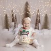 1 PCS Green Monster Happy Birthday Cake Topper Assembled Glitter Santa Hat Green Christmas Gifts Christmas Cake Pick for Merry Christmas Theme Baby Shower Kids Birthday Party Decorations Supplies