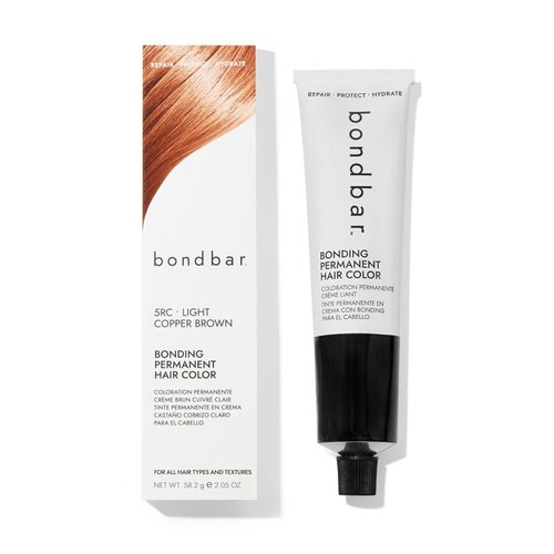 Bondbar 5RC Light Copper Brown Bonding Permanent Creme Hair Color, Repairing hair dye for all hair types, Vegan, Built in Bonding, 2.05 Oz