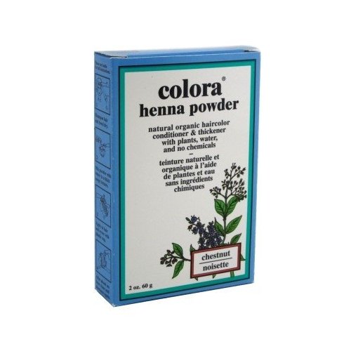 Colora Henna Powder Hair Color Chestnut 2 Ounce (59ml) (6 Pack)