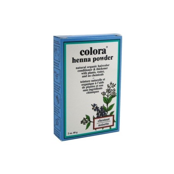 Colora Henna Powder Hair Color Chestnut 2 Ounce (59ml) (6 Pack)