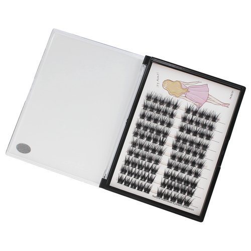 Bodermincer Home Eyelash Extension Thick Segmented 3D Effect Glue Bonded Individual Eyelash Extension Eyelashes Bunches Professional Makeup False Eyelashes (12MM)