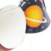 BLUE PANDA Blast Off Outer Space Birthday Party Hats (24 Pack) Black