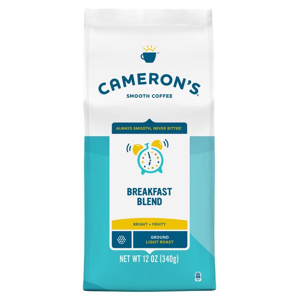 Cameron's Coffee Roasted Ground Coffee Bag, Breakfast Blend, 12 Ounce
