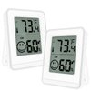 2 PCS Home Indoor Hygrometer, Mini Indoor Thermometer, Temperature and Humidity Monitor, Reptile Thermometer - Houses, Greenhouses,Baby Room,Office, Incubator