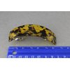 Dark Brown Amber barrette plastic marbled rectangle hair clip accessory 3.75 inches long over the curve