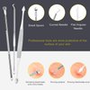 Pimple Popper Tool Kit - Boxoyx 10 Pcs Blackhead Remover Comedone Extractor Kit with Metal Case for Quick and Easy Removal of Pimples, Blackheads, Zit Removing, Forehead,Facial and Nose(Silver)
