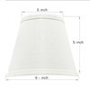 Small Lamp Shade Set of 6 Chandelier Shades 3" X 6" X 5" White Linen Lampshade Clip-On Bulb