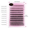 False Eyelashes Natural Look Synthetic Fibers Extension Lengthening DIY D Curl Eyelashes Reusable Cluster Lashes eyelash strings 8/10/12/14/16mm by PANLOPU (003-8/10/12/14/16mm)