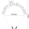 Atoden 18th Birthday Decorations for Girls 18 Year Old Happy Birthday Headband Silver Princess Tiara Crown 18th Birthday Gifts for Girls Happy 18th Birthday Accessories for Party