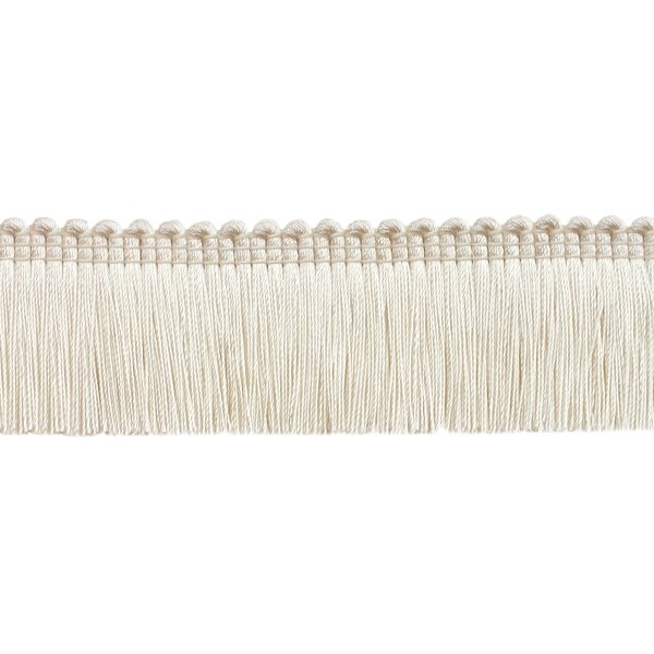 DÉCOPRO 1 1/2" Long (3.5cm) Basic Trim Collection Brush Fringe Trim (0150SB), Cream Ivory #A2 (Cream, Ivory, Off White) 5 Yards (15 ft/4.5m)