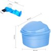 Y-Kelin Denture Retainer Cleaner Kit, Denture Cleaning Case with Denture Brush (Blue)