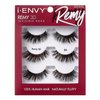 i-ENVY False Lashes, Remy 3D Lashes Value Pack 100% Human Hair Natural Fluffy Wispy Invisible Band Seamless Look Reusable Eyelashes (05)