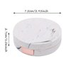 Honbay Fashion Marble Contact Lens Case Portable Contact Lens Box Kit with Mirror (Round) (Rose Gold)