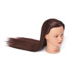 Mannequin Head 26"-28" Synthetic Fiber Training Head Braiding Head Hair Styling Manikin Cosmetology Doll Head Hairdresser Training Model for Cutting Braiding Practice with Clamp (92018LB0420)
