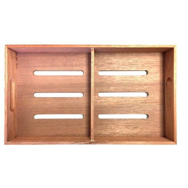 F.e.s.s. Fess Storage versatility Cedar Tray with Adjustable Divider