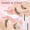 Lash Glue for False Eyelashes, Super Strong Hold Clear Eyelash Glue, Latex Free Long-Lasting Lash Adhesive Waterproof White Strip Eye Lash Glue, Fast Drying Eyelash Adhesive 5ml 0.17oz