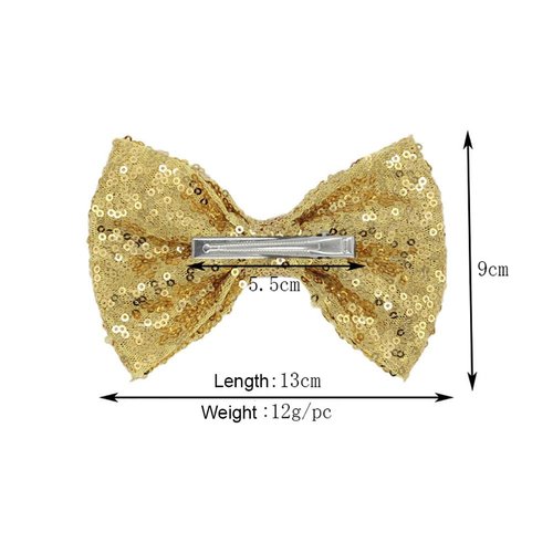Lofruiin Girl's Lovely Fashion Bow Hairpin Sequins Hair Clip for Daily Life Travel Party Festivals (Burgundy)