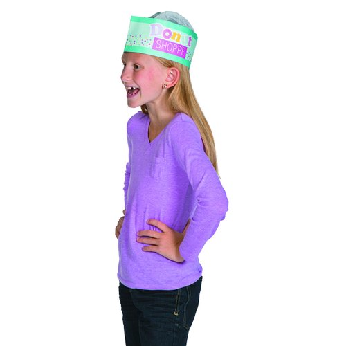 Donut Party Hats for Kids - Set of 12 Donut Shoppe Paper Hats - Party Accessories and Supplies
