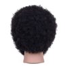 HAIRWAY Afro African Male Mannequin Head Kinky Curly 4C 100% Human Hair 8 Inch Manikin Training Doll Head with Beard for Practicing Hairdresser Styling Cosmetology Hair Cut with Stand Table Clamp
