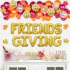 Friendsgiving Party Decorations Balloon Garland Arch Kit Burgundy Orange with Friends Giving Balloons Maple Leaves for Fall Thanksgiving Day Party Supplies
