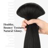 HOTBANANA Human Hair Clip in Hair Extensions, Natural Black 120g Clip in Hair Extensions Real Human Hair Straight Remy Hair Clip in Hair Extensions 20 Inch 7pcs