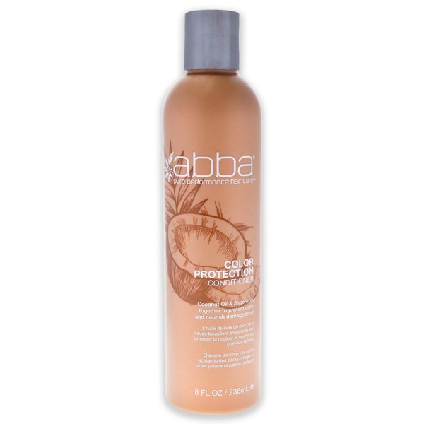 ABBA Color Protection Conditioner, Coconut Oil & Sage, 8 Fl Oz (Pack of 1)