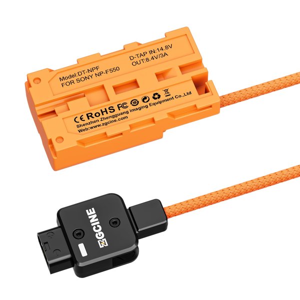 Rotatable D-Tap Power Cable to NP-F550 Dummy Battery Compatible for Sony NP-F550/770/570 NP-F970 Power LED Light Feelworld Atomos Ninja|Shinobi Monitor for V Mount Battery