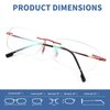 FEISEDY Lightweight Rimless Titanium Stainless Steel Anti-Blue Light Reading Glasses B2686