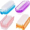 Nail Brush Two Sided Hand Fingernail Scrub Brushes Soft Stiff Bristles Scrubber Nails Toes Cleaning Brush for Men Women Kids - 4 PCS
