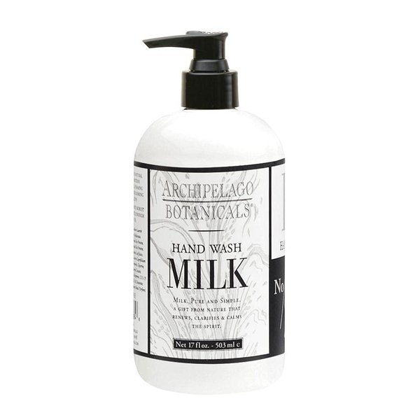 Archipelago Botanicals Hand Wash Milk Liquid Hand Soap, Moisturizing Daily Hand Wash with Soap Pump, Kitchen or Bathroom Hand Soap, 17.0 Fl. Oz.