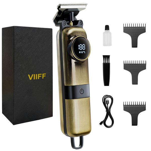 VIIFF Hair Clippers for Men, Professional Barber Clippers with Magnetic Floating Blade, Anti-Mistouch Cordless Hair Trimmer for Men, Beard Trimmer, Men Gifts(Bronze)