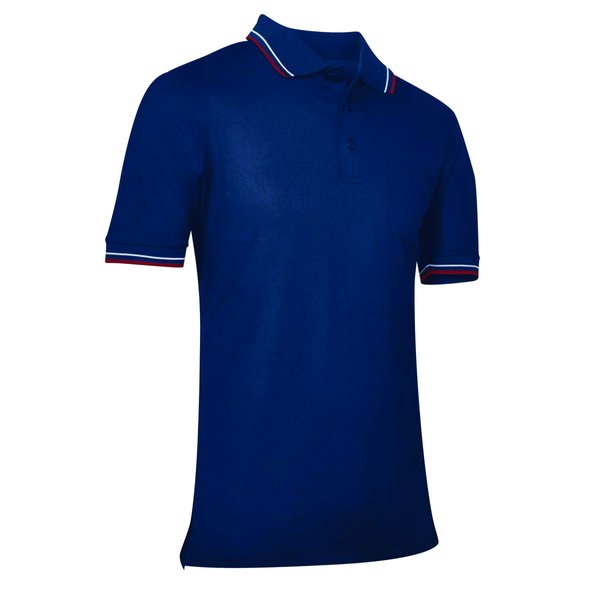 CHAMPRO Men's Short Umpire Polo Shirt, Navy, Small