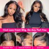 28 Inch Body Wave Lace Front Wigs Human Hair Pre Plucked with Baby Hair 13x4 HD Transparent Glueless Lace Frontal Wigs Brazilian Virgin Human Hair Wig with Baby Hair 180 Density Long Hair Wigs