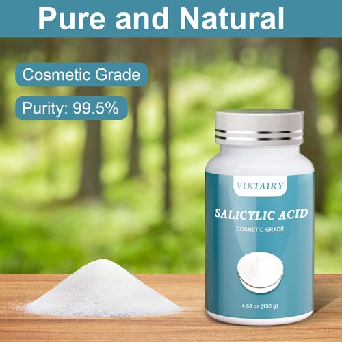 Pure Salicylic Acid Powder (8 oz), Cosmetic Grade Original Ingredients with no Additives, BHA Exfoliant for DIY Cleanser, Toner, Shampoo, Body Wash, Lotion