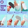 HNYYZL Gel Nail Polish Remover Tools Kit with Plastic Nail Clips, 100ml Nail Polish Remover Bottle, Lint Free Nail Wipes, Nail Brush, Stainless Steel Cuticle Pusher/Peeler, Buffer Block ＆ Nail File